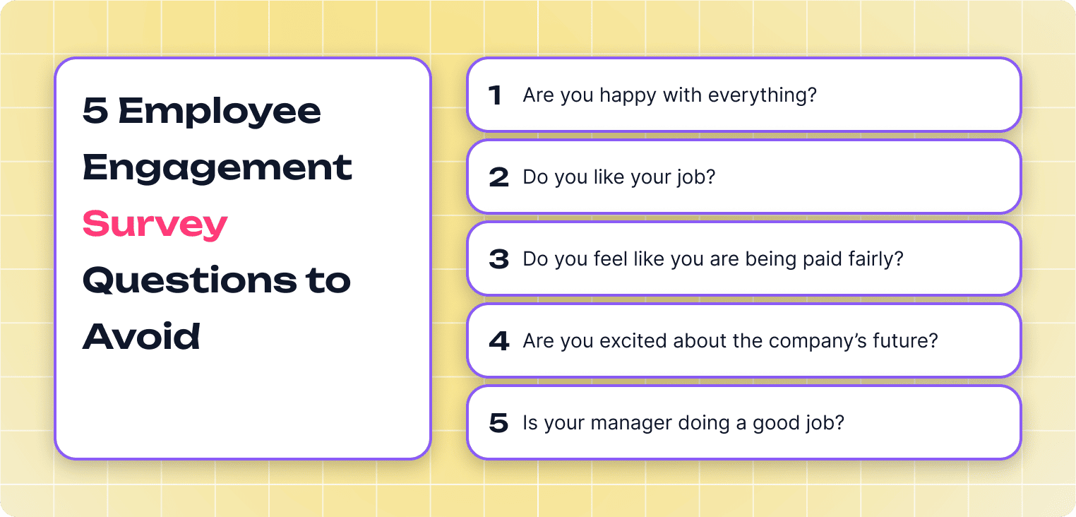 Which Employee Engagement Survey Questions to Avoid