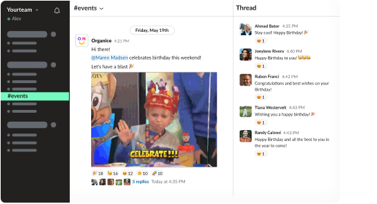 Automate and deliver personalized congratulations to your team
