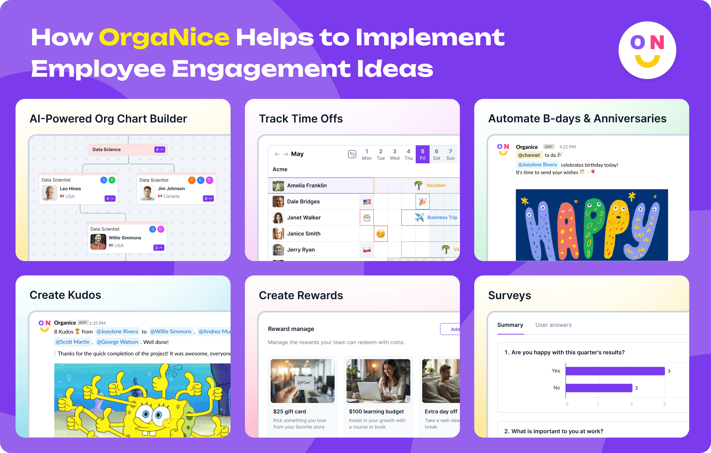 How OrgaNice Helps to Implement Employee Engagement Ideas-2