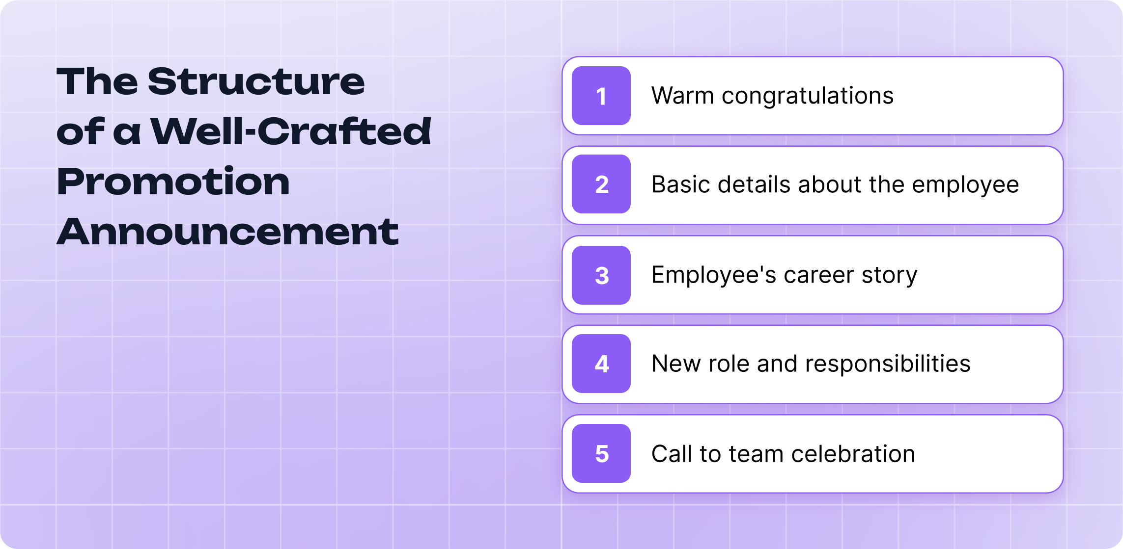 What to Say in a Promotion Announcement
