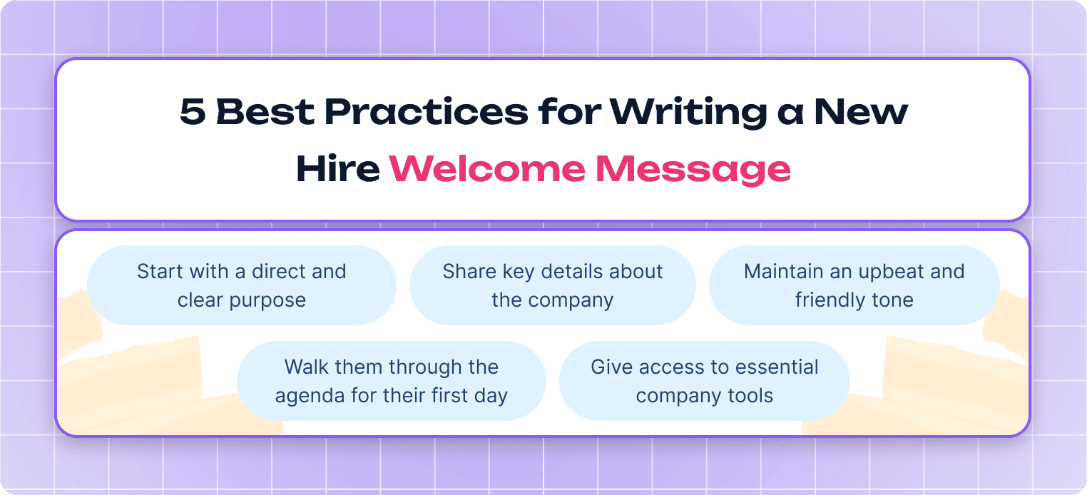Tips on Writing a Welcome Message for New Employee