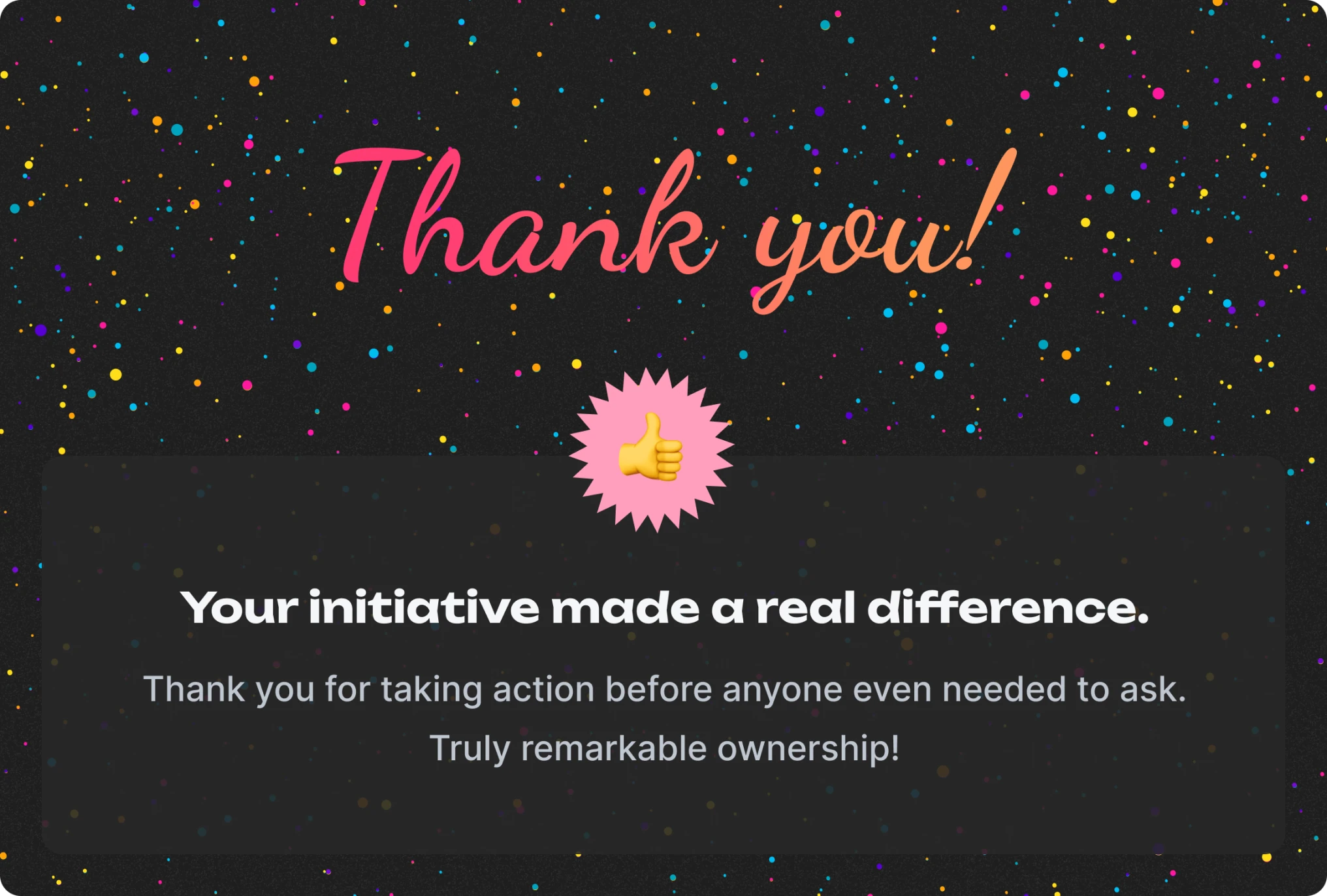 Employee Kudos Image for Driving Change