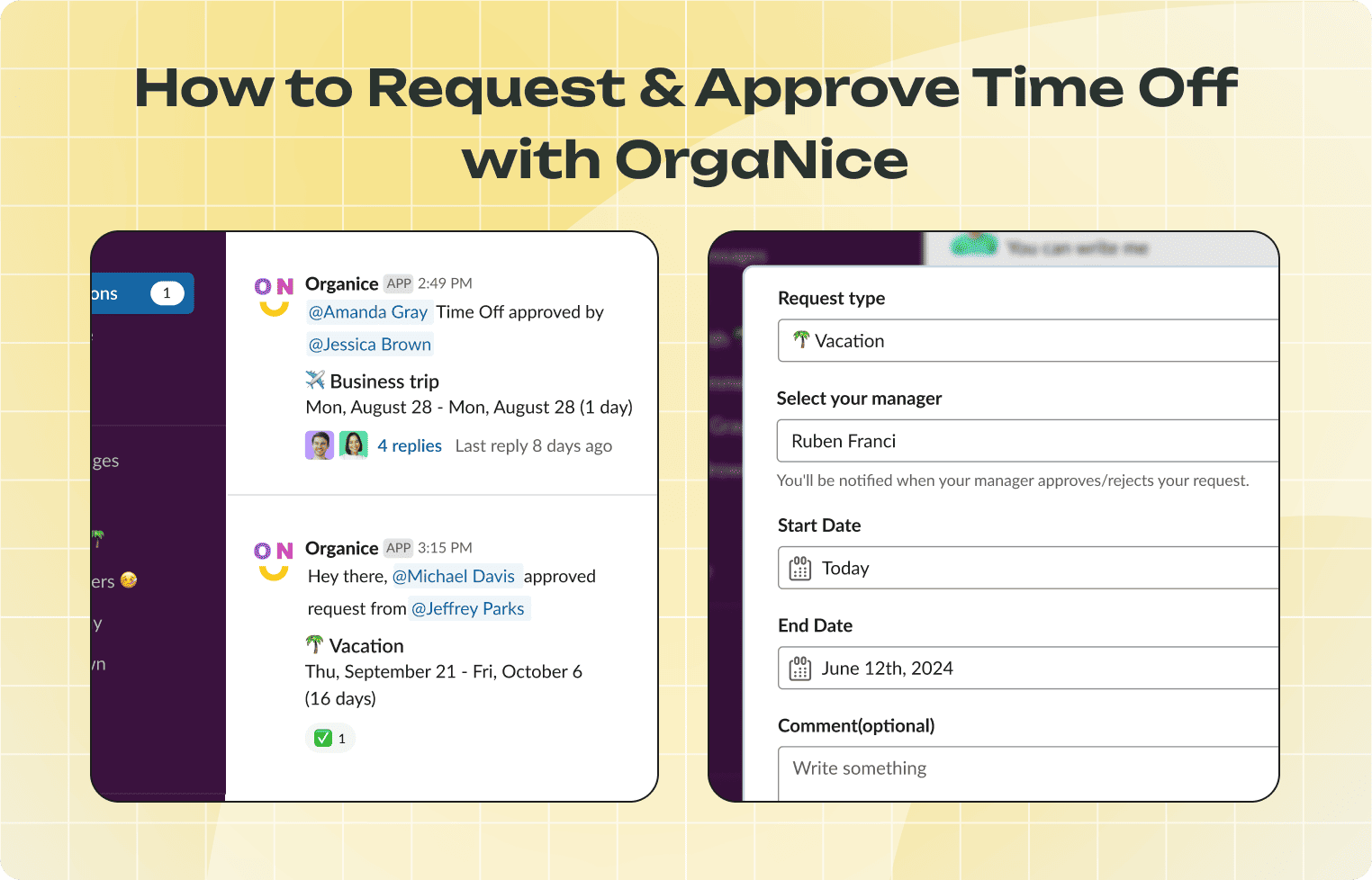 How to Request and Approve Time off with OrgaNice